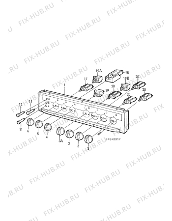 Взрыв-схема посудомоечной машины Electrolux CF6015 - Схема узла Command panel 037